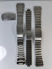 Lot 3 Vintage Enicar Stainless Steel Watch Bracelets + Certina DS Clasp Cover picture
