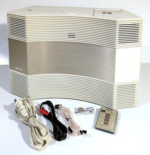 🔥【PRO SERVICED】MINTY Bose Wave CD-3000 Radio/CD White/Gold w Remote+💥GUARANTY picture