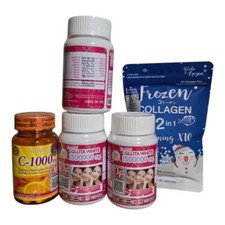 3 Pcs Supreme Gluta White Softgel, Frozen Collagen & Acorbic Vitamin C 1pc Each picture