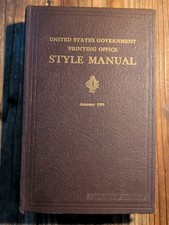 1959 U.S Government Printing Office Style Manual With Senate Republican Stamp picture