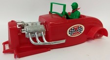 Vintage 1950-60's HERKIMER Motor Speedways Red Hot Rod OK Cub Tether Car Body picture