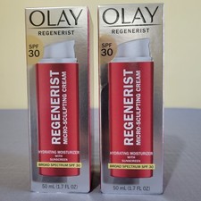 2pk. Olay Regenerist Micro-Sculpting Cream SPF 30 Hydrating Treatment 1.7 oz picture