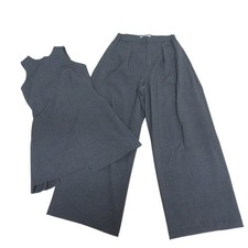 24AW UN3D Back Open Bustier and Cocoon Wide Pants Set, Size 38, Gray Women USED picture