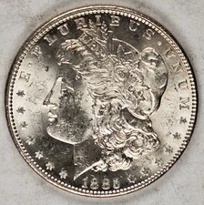 1885-P Morgan Silver Dollar - 90% SILVER - BU - Beginning TONER -  picture