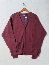 NWTS Vintage 70s Pendleton Cardigan Sweater  100% Virgin Wool Deadstock XL Red picture