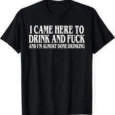 Unisex Funny Drink Meme Dark‑Humor Y2K Ironic Graphic T‑Shirt picture