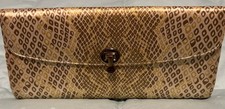 Vintage Brooke CADWALLADER Silk  Clutch With Mirror And Comb (RARE) picture