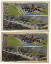 1930's Detroit Michigan Ford Motor Fordson & River Rouge Plant Teich Postcards picture