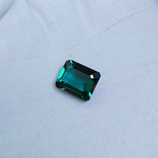 Natural Teal Sapphire 8.56 Ct CERTIFIED Excellent Loose Gemstone Emerald Cut picture