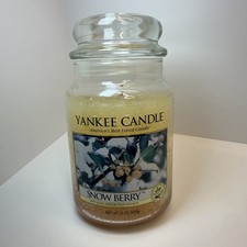 Yankee Candle SNOW BERRY Large Jar 22oz Rare Retired picture