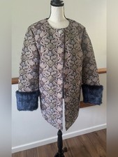 La Bellum Hillary Scott Tapestry Jacquard Faux Fur Trim Jacket picture