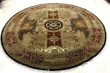 10X10 MAGNIFICENT 300+KPSI HAND KNOTTED VEGETABLE DYE TABRIZZ TURKISH ROUND RUG picture