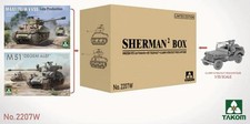 Takom 2207W 1/35 Sherman Big Box 2 - 2 Tanks + Jeep Plastic Model Kit picture
