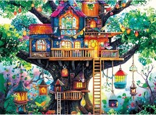 500 Piece Puzzles for Adults,Magical Tree House Puzzle Kids Teen... picture
