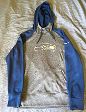 Nike Seattle Seahawks NFL Football Therma-Fit Hoodie XL Gray Blue Licensed picture
