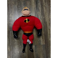 Disney Store Mr Incredible Plush Doll Pixar Incredibles 2 Superhero Red Black picture