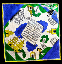 MWT Vtg. Handkerchief Puccini's MADAME BUTTERFLY Opera picture