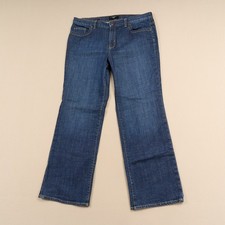 Talbots Jeans Womens 12P Blue Denim Cotton Stretch Boot Cut Classic Casual picture