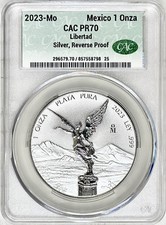2023 MEXICO LIBERTAD REVERSE PROOF 1 ONZA SILVER CACG PR70 picture