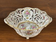 Antique Choisy Le Roy French Reticulated Pierced Porcelain Centerpiece Bowl picture