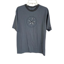 Prana Breathe Mens Blue Gray Tibetan Pair of Fishes Graphic T-Shirt Large picture