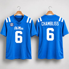 2026 Ole Miss Trinidad Chambliss Powder Blue 3D Printed Jersey S-5XL picture