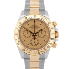Rolex Daytona Cosmograph CHAMPAGNE 18K Yellow Gold Two-Tone Steel Watch 116523 picture