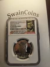 2014 D 50C Kennedy Half Dollar Silver 50th Anniv SP70 High Relief NGC E10-102 picture