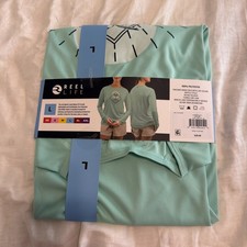 Reel Life women’s long sleeve UV tee — L mint NEW great graphic  picture