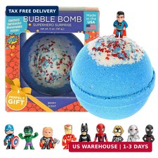 Superhero Bath Bombs for Kids & Boys with Surprise Hero Toys Inside (1 Pack) - L picture