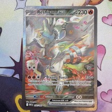 Reshiram ex 166/086 SIR Full Art Illustration Rare Pokemon White Flare Holo picture