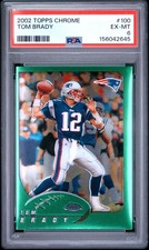 2002 Topps Chrome Tom Brady #10 PSA 6 | New England Patriots picture