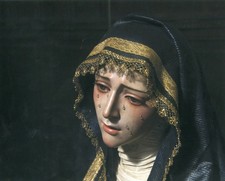 Our Lady of the Tears Catholic picture vintage art print antique painting picture