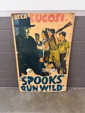 Vintage Bela Lugosi Spooks Run Wild Movie Poster Cardboard Display 40x60 Inch picture