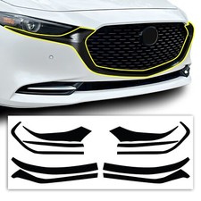 Fits Mazda 3 2019-2026 Front Grille Chrome Delete Decal Blackout Vinyl Trim picture