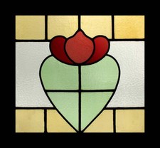 Fabulous Floral Edwardian Antique English Stained Glass Window picture