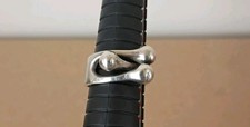 Vintage Anna Greta Eker (AGE) Norway ? silver 925 modernist ball ring sz ADJ picture