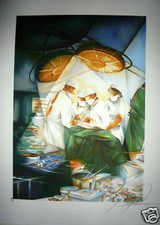 Raymond Chicken Lithograph Signed Trades Surgeon Medicine Hospital Art picture