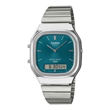 CASIO AQ-240E-3A AQ240E-3A A/D QUARTZ TEAL GREEN DIAL WATCH picture