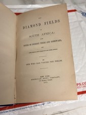 The Diamond Fields of South Africa hardcover 1872 English Author original  RARE picture