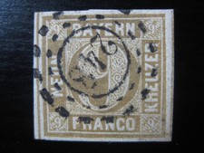BAYERN BAVARIA GERMAN STATES Mi. #11 scarce used stamp CV $24.00 picture