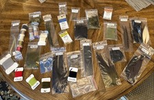 BIG Fly Fishing Tying Lot Hackle Fur Pheasant Buck Rabbit Peacock Marabou Hackle picture