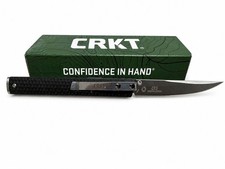 CRKT CEO EDC Folding Pocket Knife Low Profile BLACK ON BL ACK 7096 New in Box picture