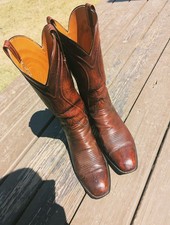 Original San Antonio, 2083, Lucchese Brown Goat Leather French Toe, US 11B picture
