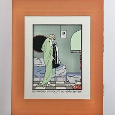 1930s J.S. Gree ART DECO LITHOGRAPH / Les Paroles… / ETTORE TITO Restrike / RARE picture