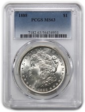 1888 P PCGS MS63 - Silver Morgan Dollar $1 US Coin #62718A picture