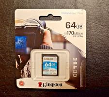 Kingston Canvas Go Plus 64GB SDXC SDG3 V30 I3 Memory Card, 170 MB/s, NOS picture