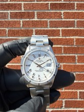 Rolex Oyster Perpetual 34mm 1996 Date Steel Engine Turned Bezel White Dial 15210 picture