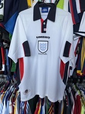 VINTAGE ENGLAND NATIONAL TEAM 1997/1999 HOME FOOTBALL SHIRT JERSEY UMBRO picture