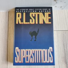 R L Stine Superstitious First Printing 1995 Hardcover Dust Jacket Horror picture